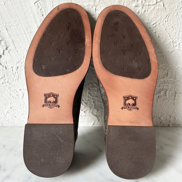 HS Trask Avery Metallic Silver Leather Slip On Loafers Flats - Women's Size 8 - Picture 6 of 8